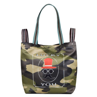 TP3413 ダブルハンドルカモフラージュビッグトートバッグ
